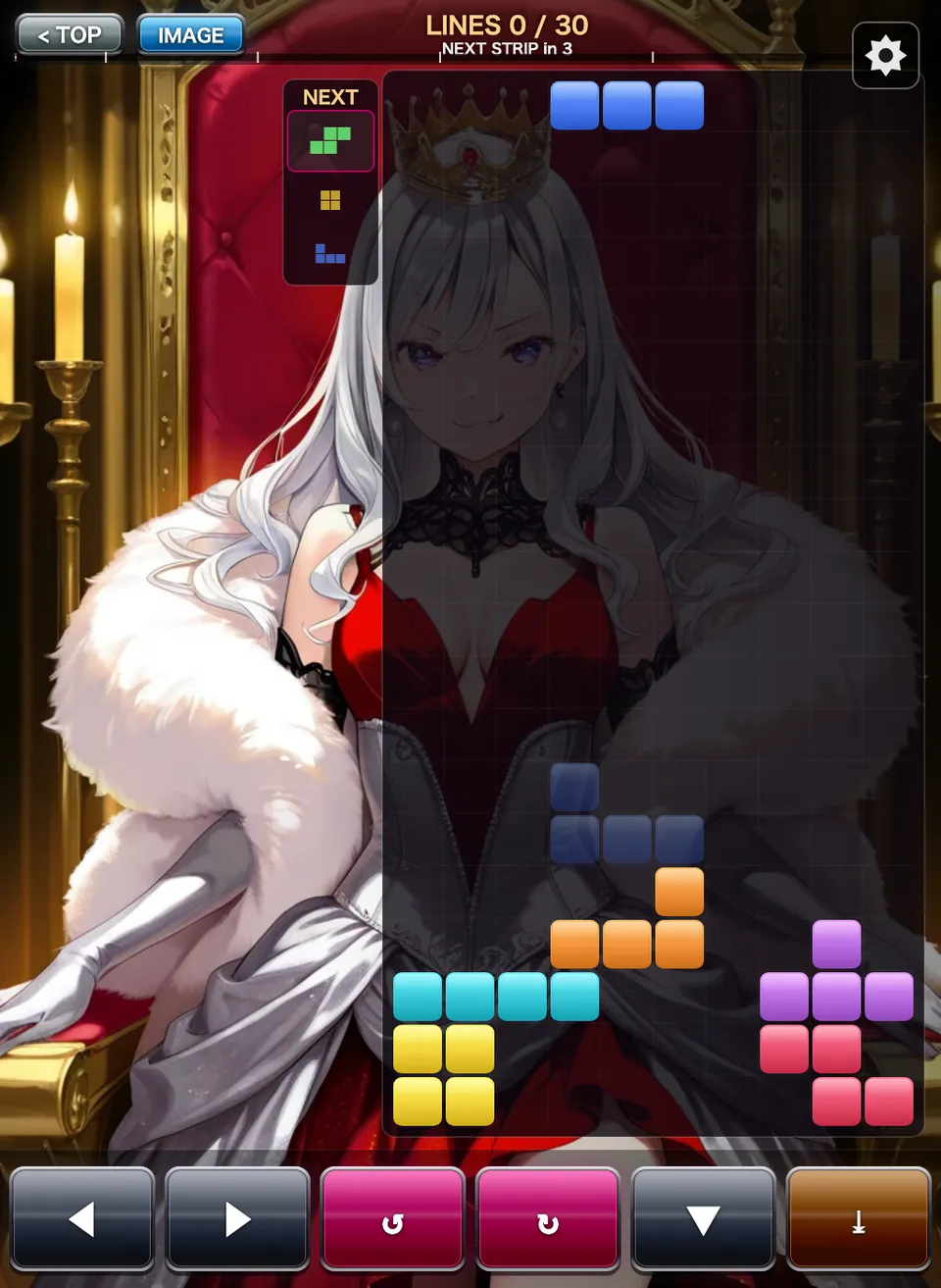 Femdom Tetris gameplay